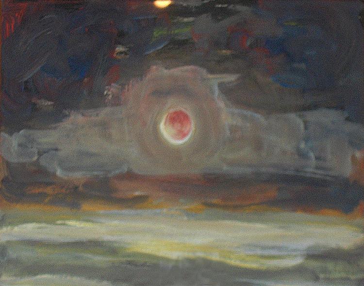 Georges Jansoone Sunset over the North Sea oil painting picture